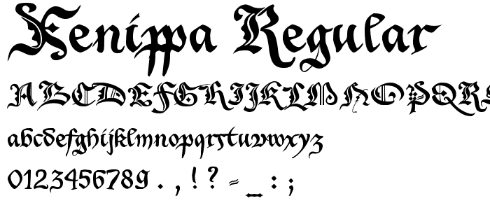 Xenippa Regular font